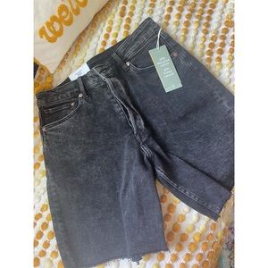 NWT Black Denim Bermudas